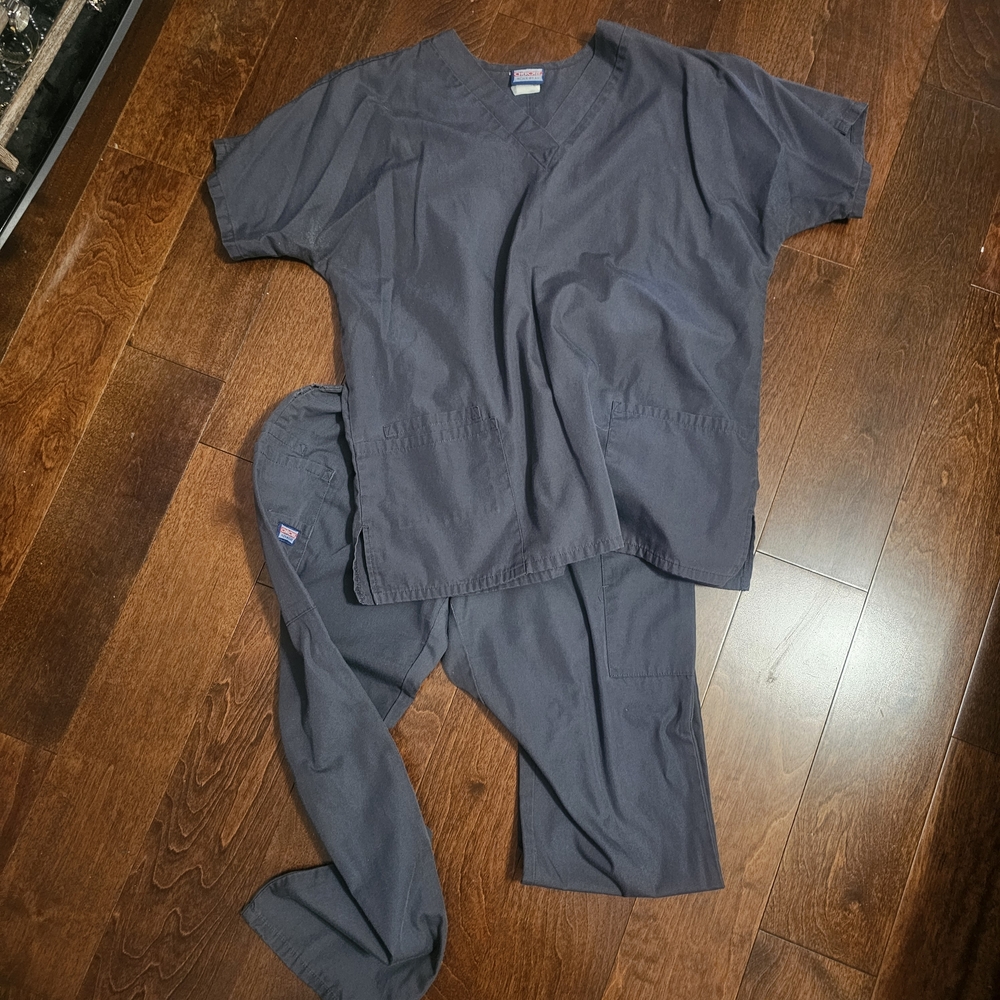 Women's Charcoal Cherokee Scrub Set